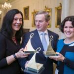 Picture of L-R: Dr. Sandra Collins, An Taoiseach Enda Kenny TD, Dr. Natalie Harrower